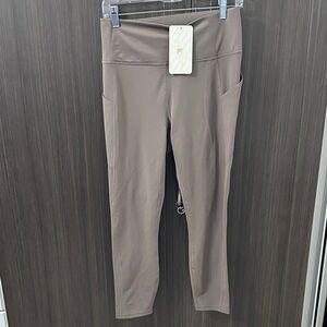Fabletics Taupe High-Waisted Leggings
